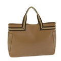 GUCCI Hand Bag Leather Beige 80175