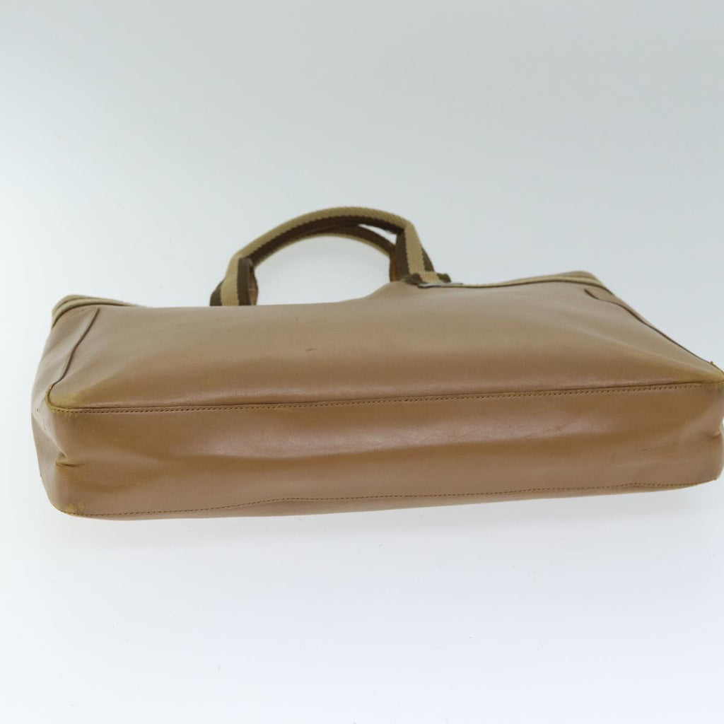 GUCCI Hand Bag Leather Beige 80175