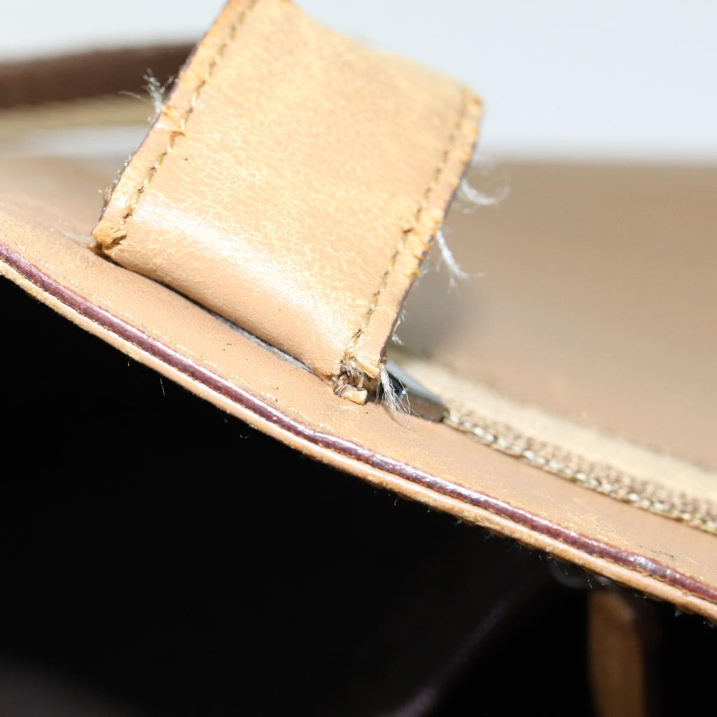 GUCCI Hand Bag Leather Beige 80175