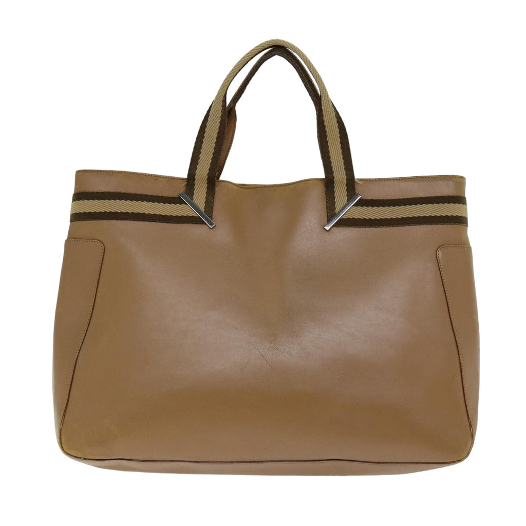 GUCCI Hand Bag Leather Beige 80175