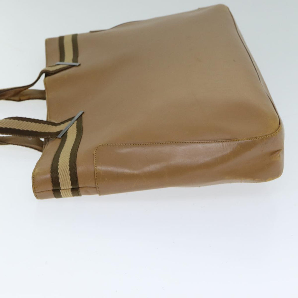 GUCCI Hand Bag Leather Beige 80175