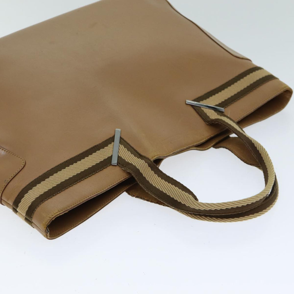 GUCCI Hand Bag Leather Beige 80175