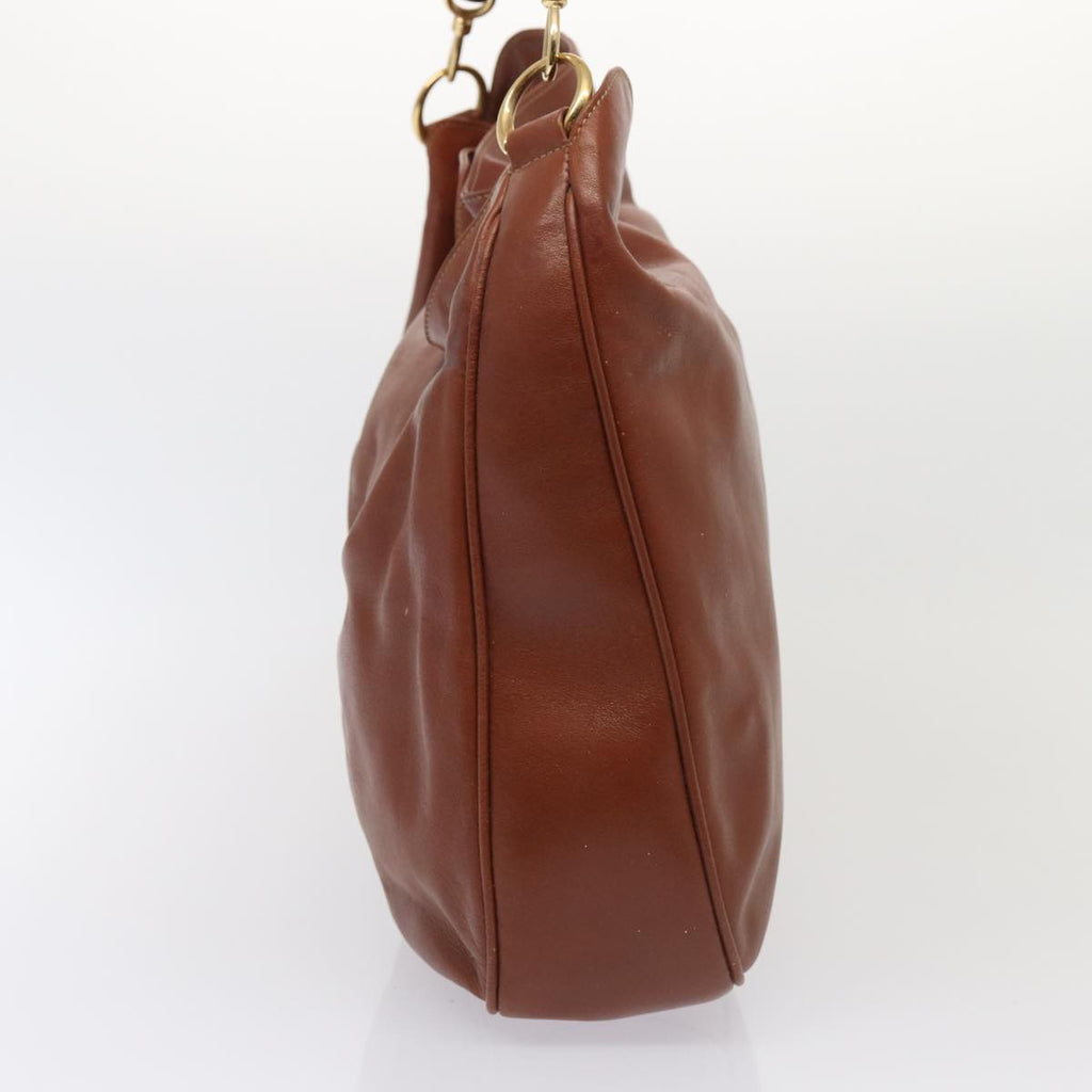 GUCCI Bamboo Shoulder Bag Leather Brown 001 1781 1577 80180