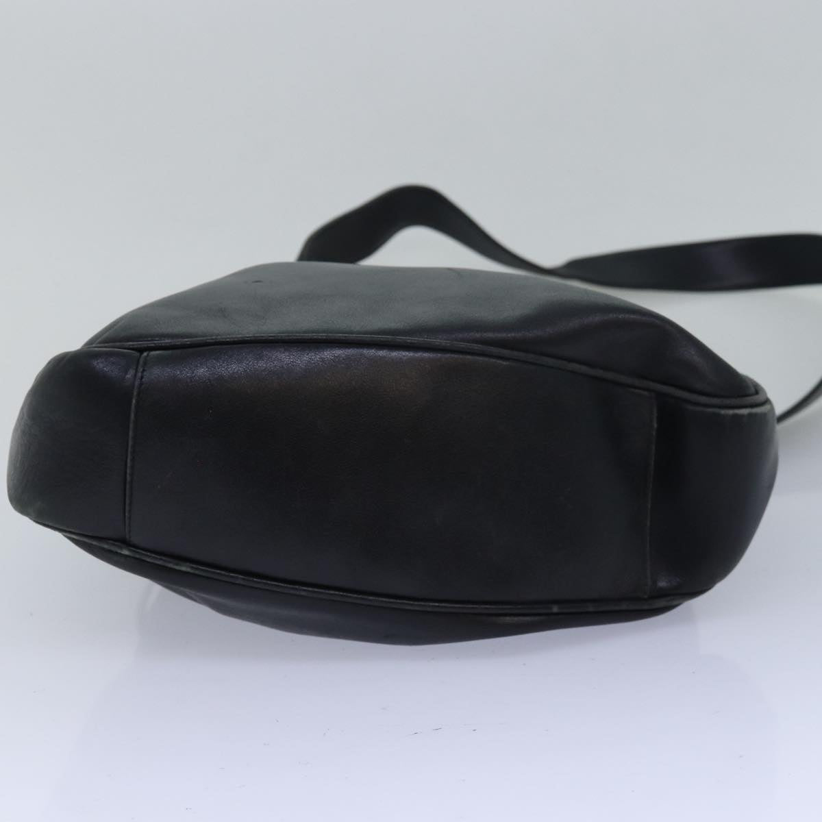 GUCCI Bamboo Shoulder Bag Leather Black 001 1638 200047 80194