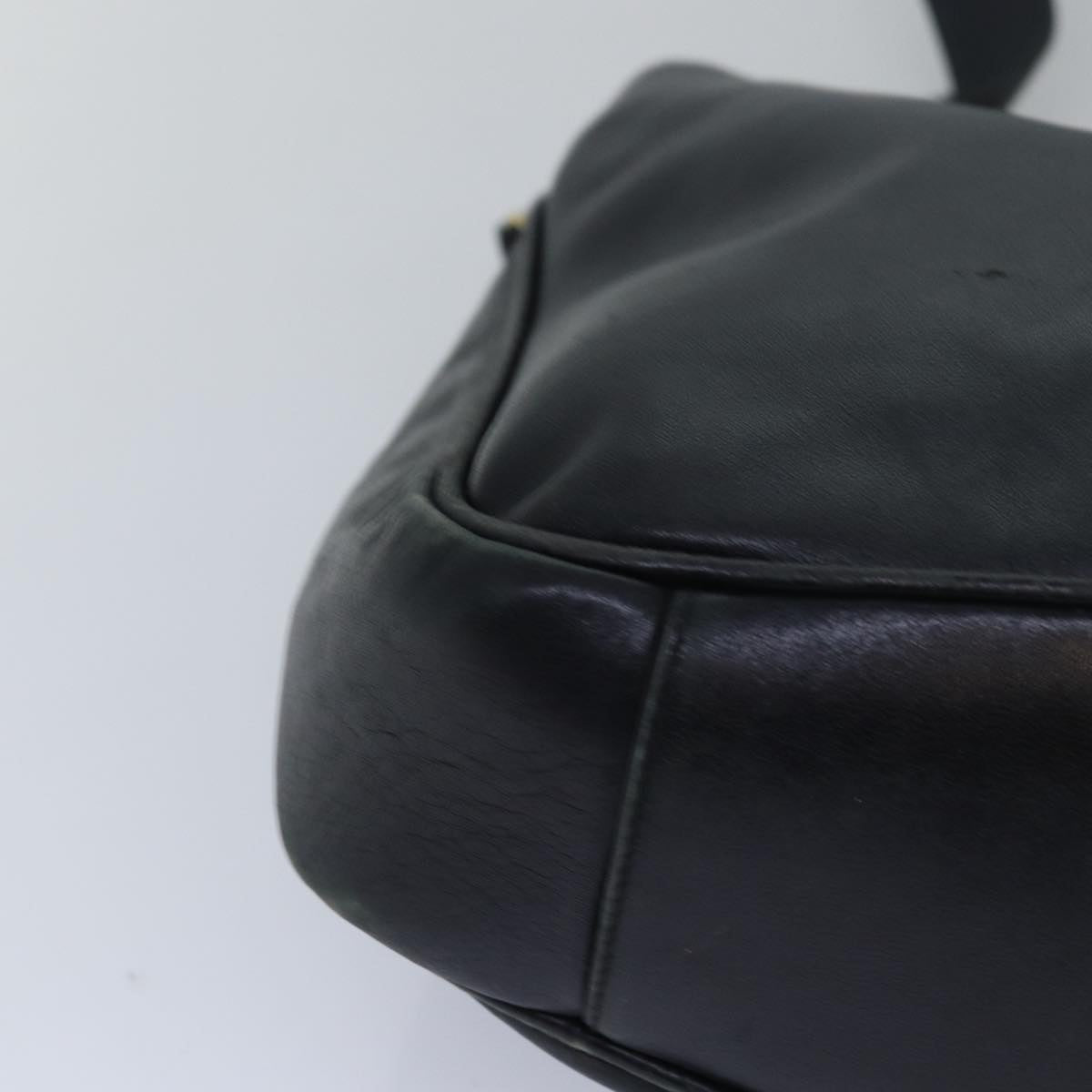 GUCCI Bamboo Shoulder Bag Leather Black 001 1638 200047 80194