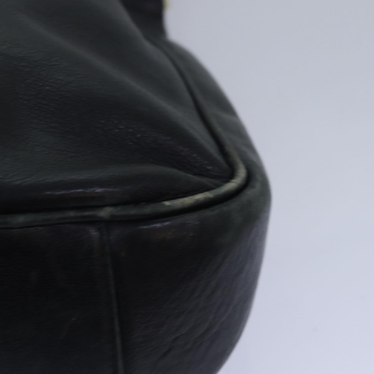 GUCCI Bamboo Shoulder Bag Leather Black 001 1638 200047 80194