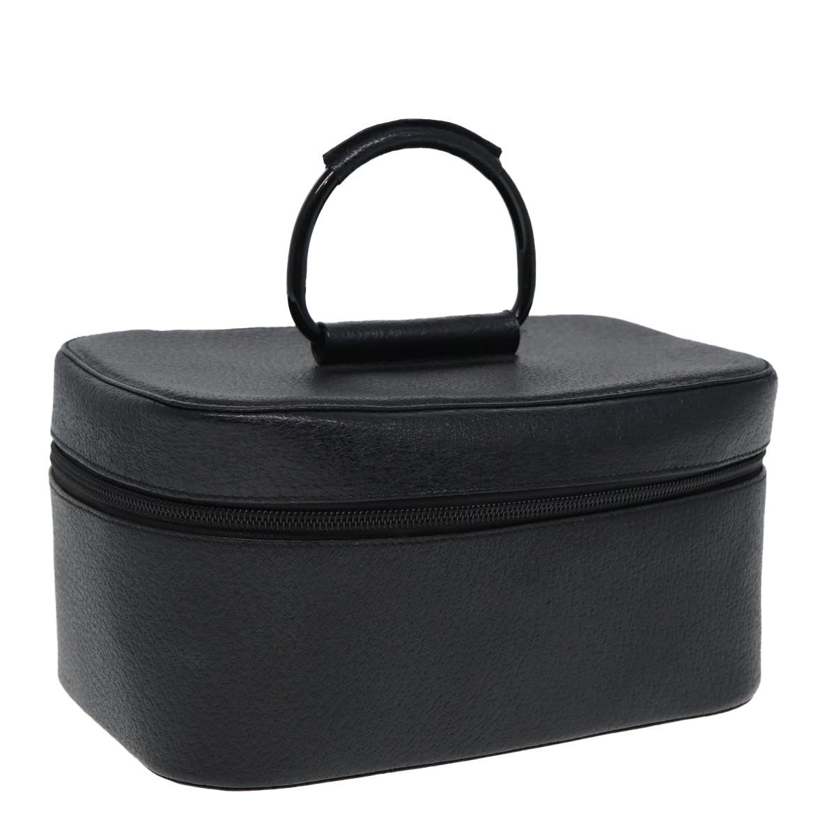 GUCCI Vanity Cosmetic Pouch Leather Black 80238