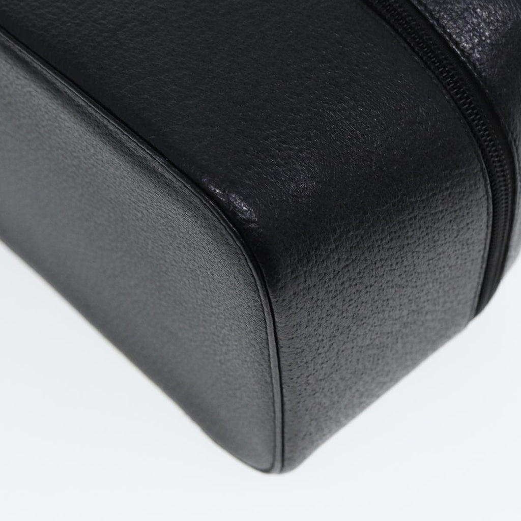 GUCCI Vanity Cosmetic Pouch Leather Black 80238