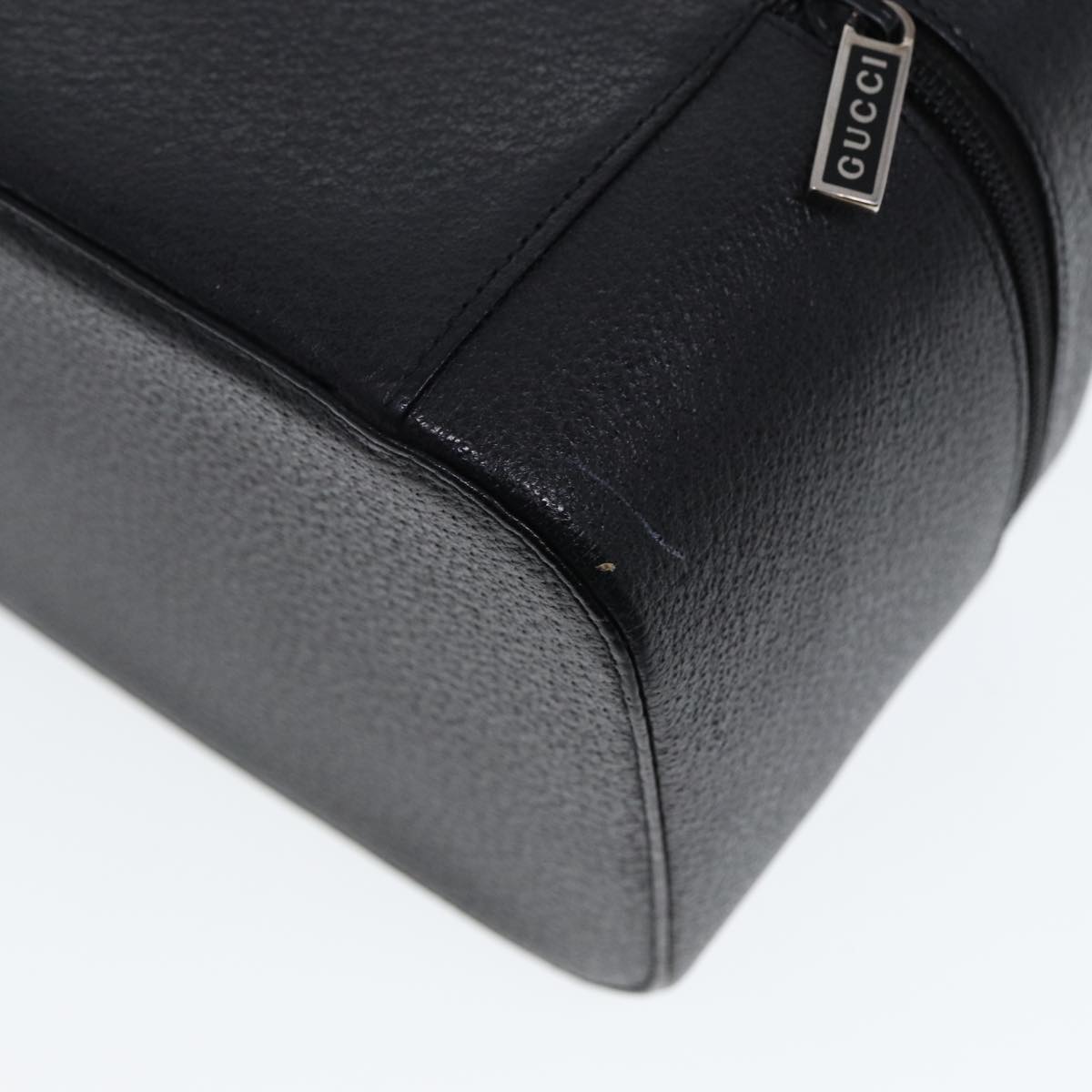 GUCCI Vanity Cosmetic Pouch Leather Black 80238
