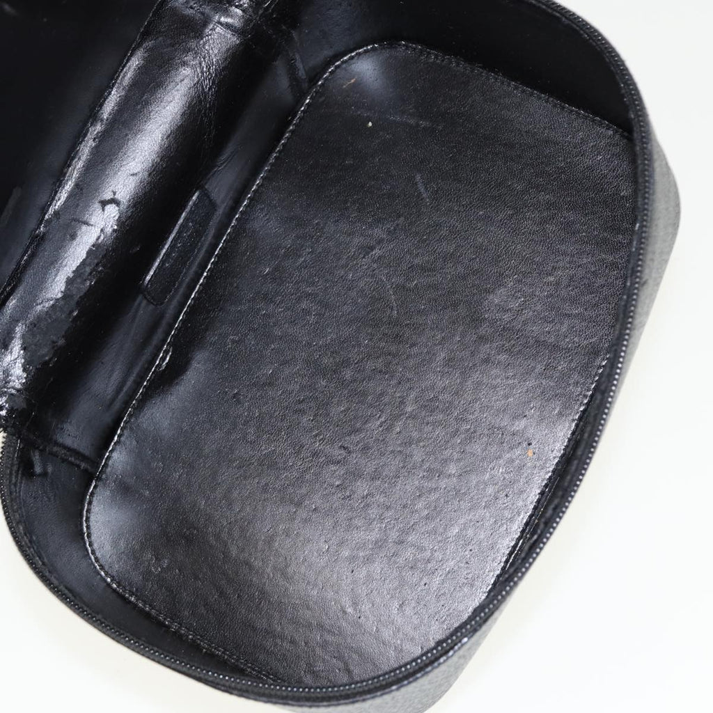 GUCCI Vanity Cosmetic Pouch Leather Black 80238