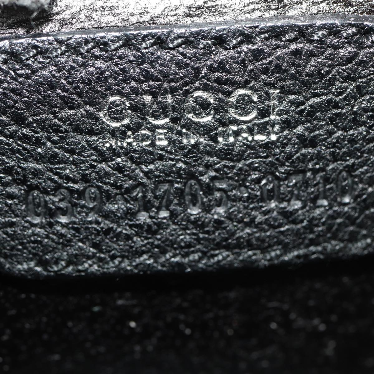 GUCCI Vanity Cosmetic Pouch Leather Black 80238