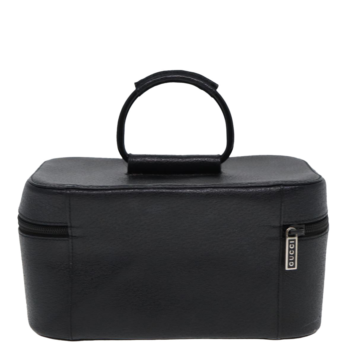 GUCCI Vanity Cosmetic Pouch Leather Black 80238