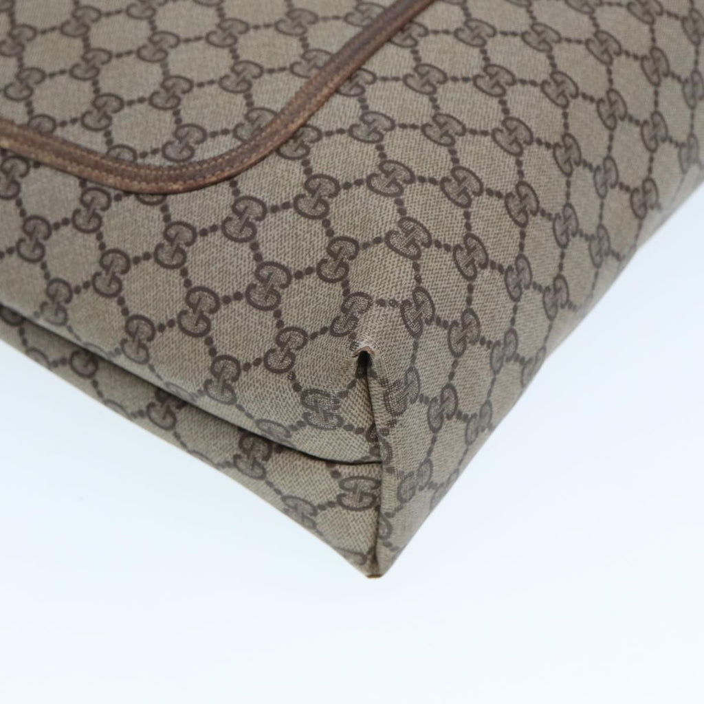 GUCCI GG Canvas Web Sherry Line Tote Bag PVC Leather Beige Green Red 80255