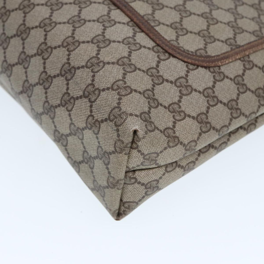 GUCCI GG Canvas Web Sherry Line Tote Bag PVC Leather Beige Green Red 80255