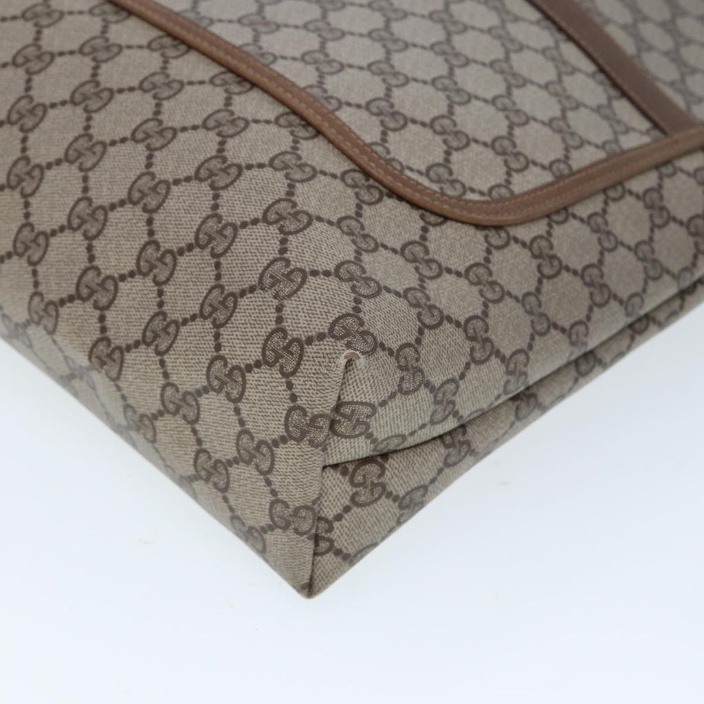 GUCCI GG Canvas Web Sherry Line Tote Bag PVC Leather Beige Green Red 80257