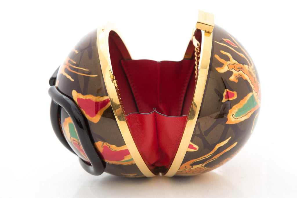 Valentino VLogo Spherical Shoulder Bag with Dragon Print NWT