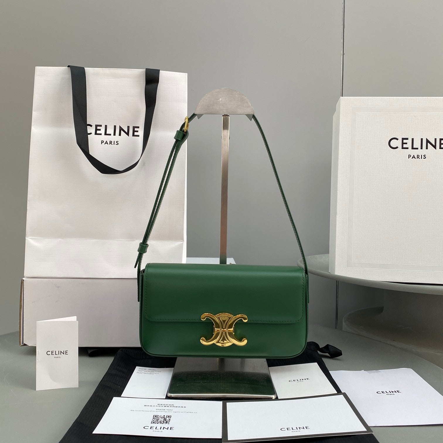 GLAMI Triomphe Shoulder Bag Green For Women 8in/20cmÃƒâ€šÃ‚Â 