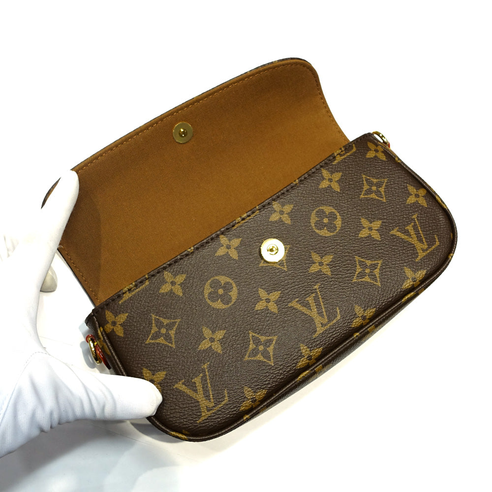 Louis Vuitton Monogram Wallet on Chain Ivy M81911 Brown Shoulder Bag 2w