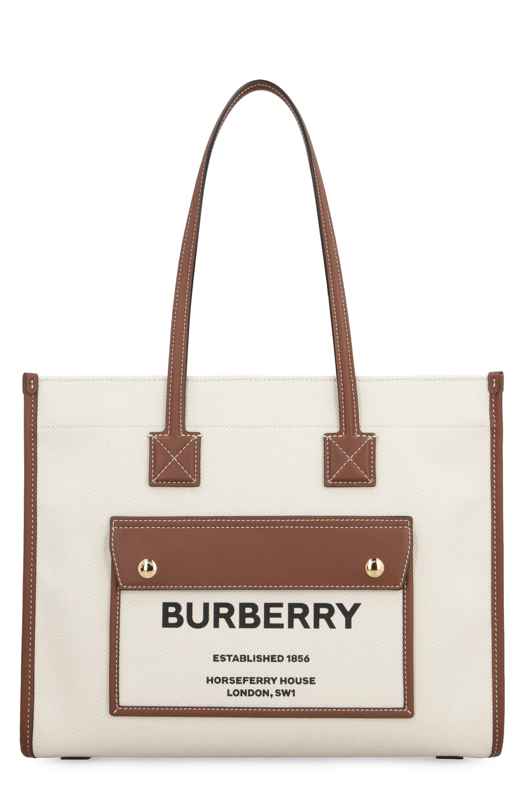 FREYA SMALL BEIGE/LEATHER TOTE