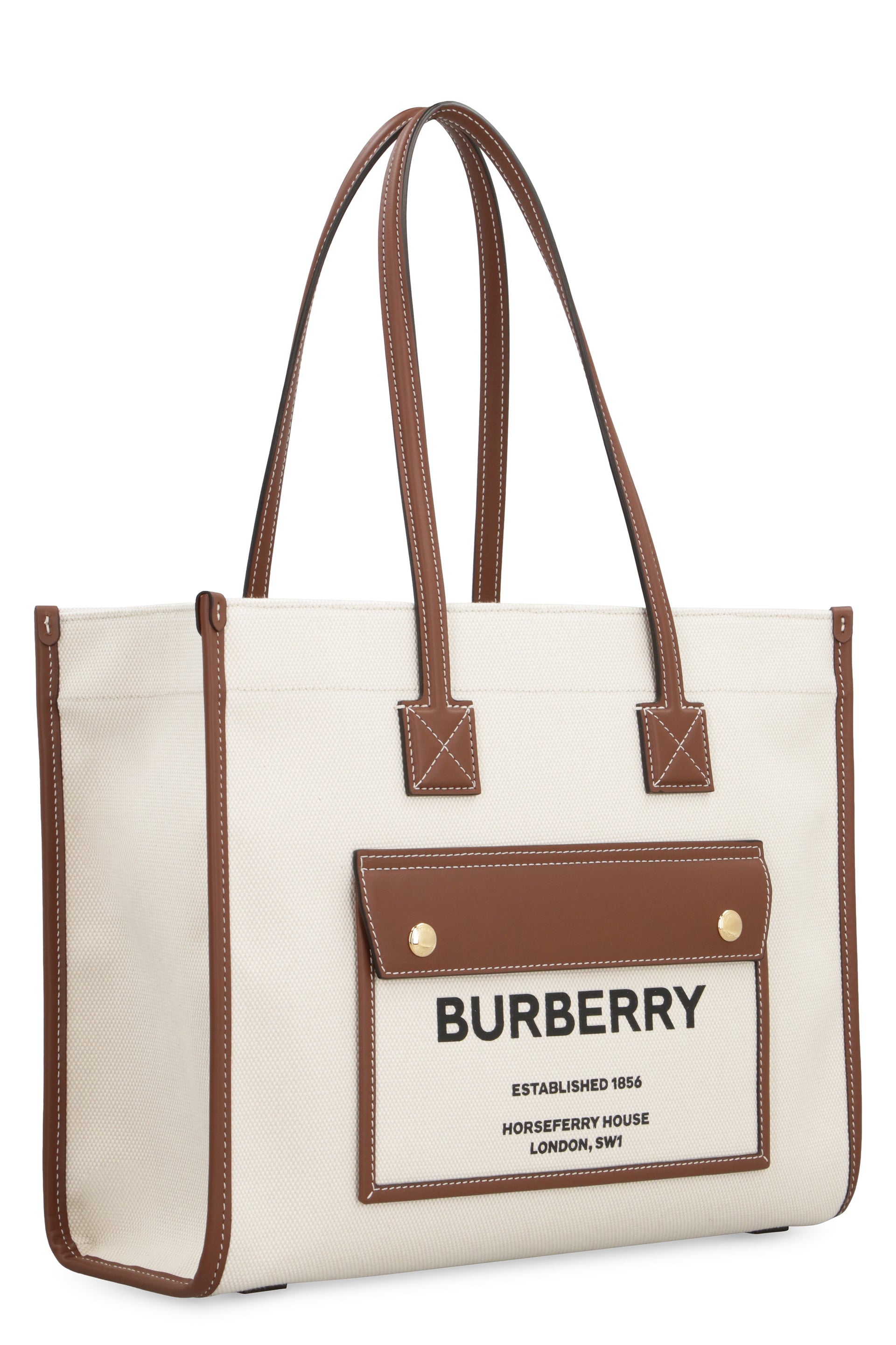 FREYA SMALL BEIGE/LEATHER TOTE