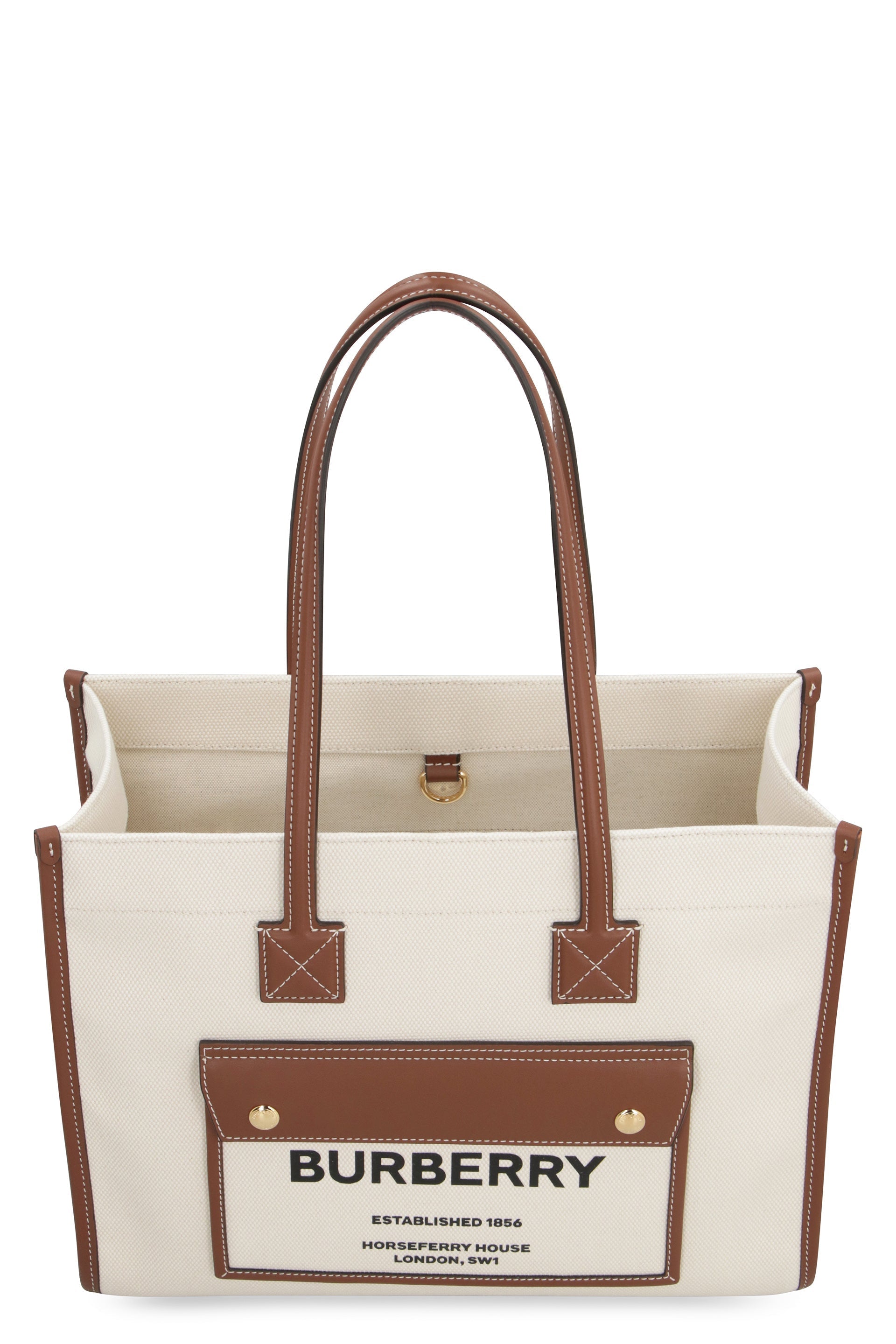 FREYA SMALL BEIGE/LEATHER TOTE