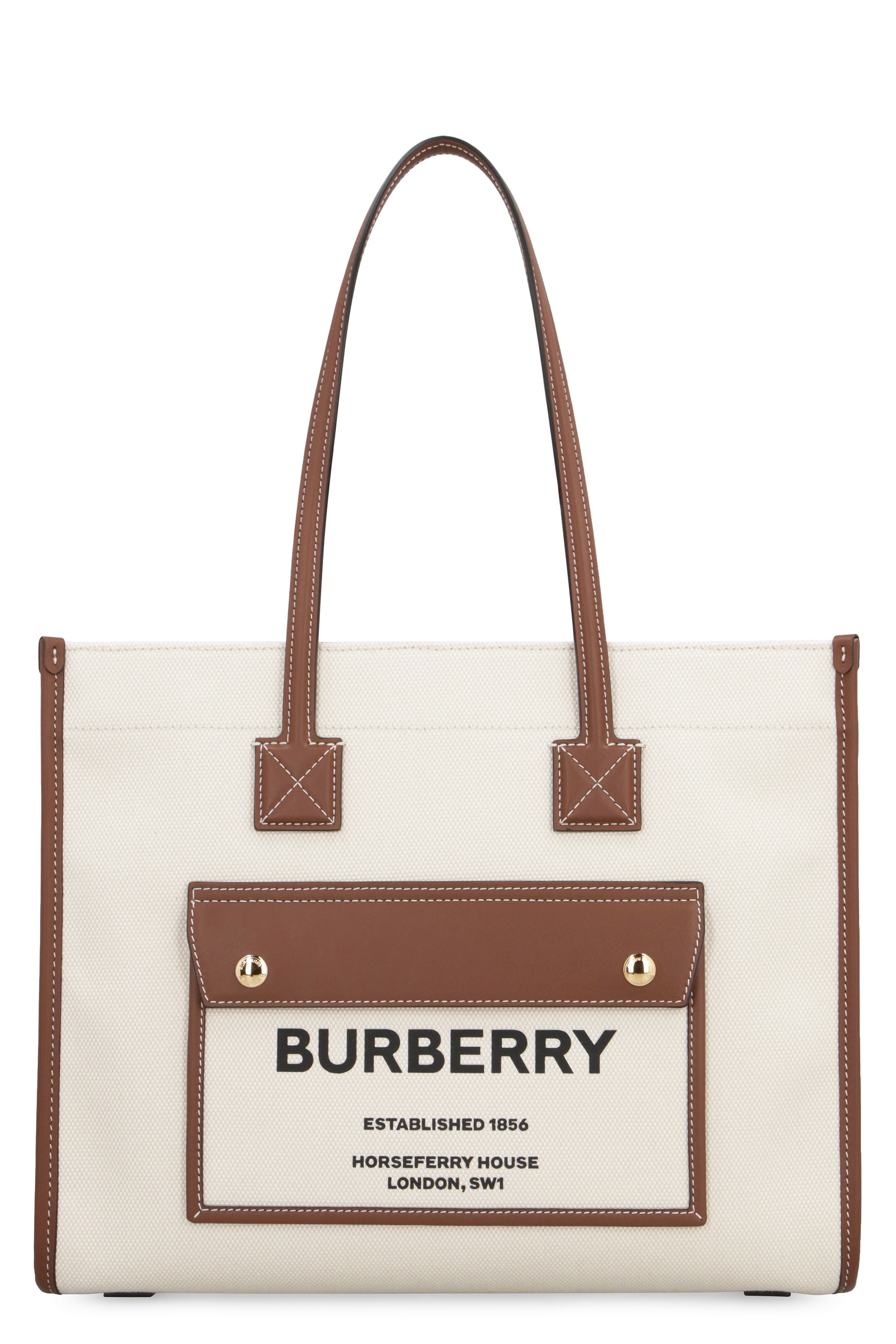 FREYA SMALL BEIGE/LEATHER TOTE