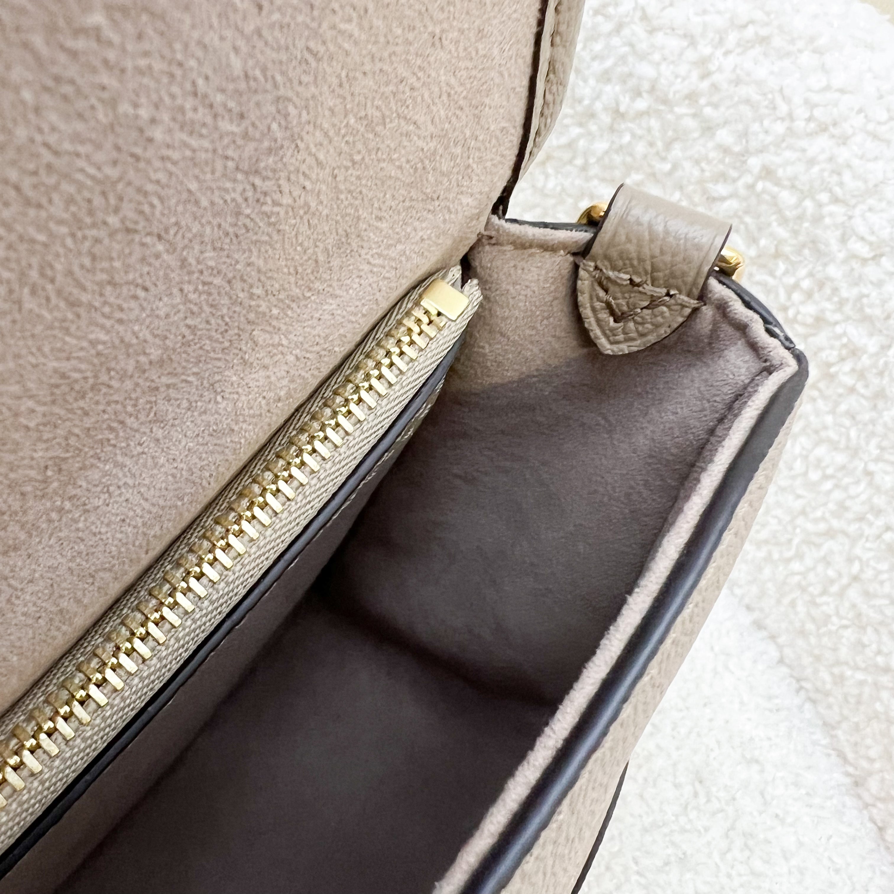 LV Diane PM in Tourterelle (Grey) / Creme Giant Monogram Empreinte Leather and GHW