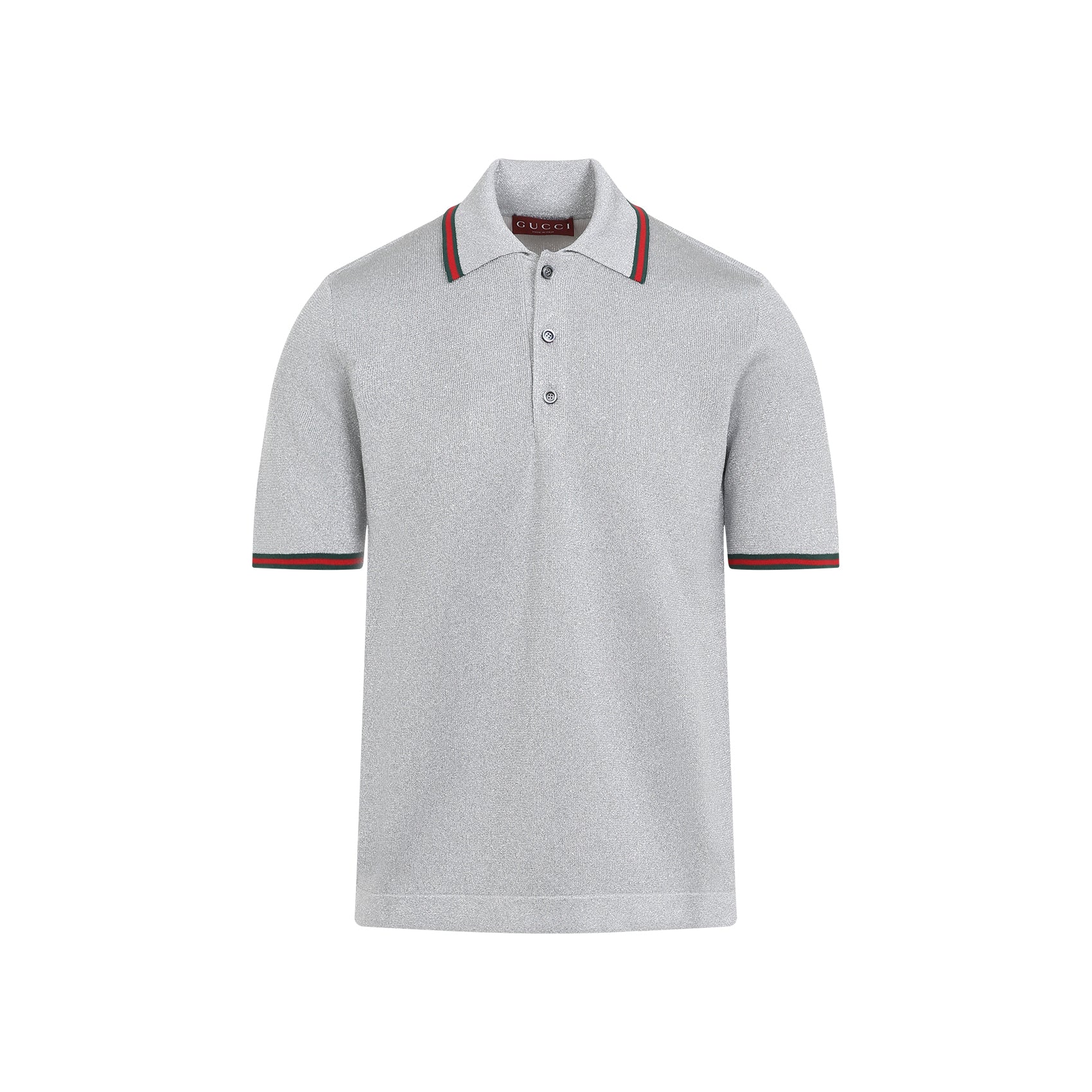 GUCCI Metallic Lame Polo for Men - SS25
