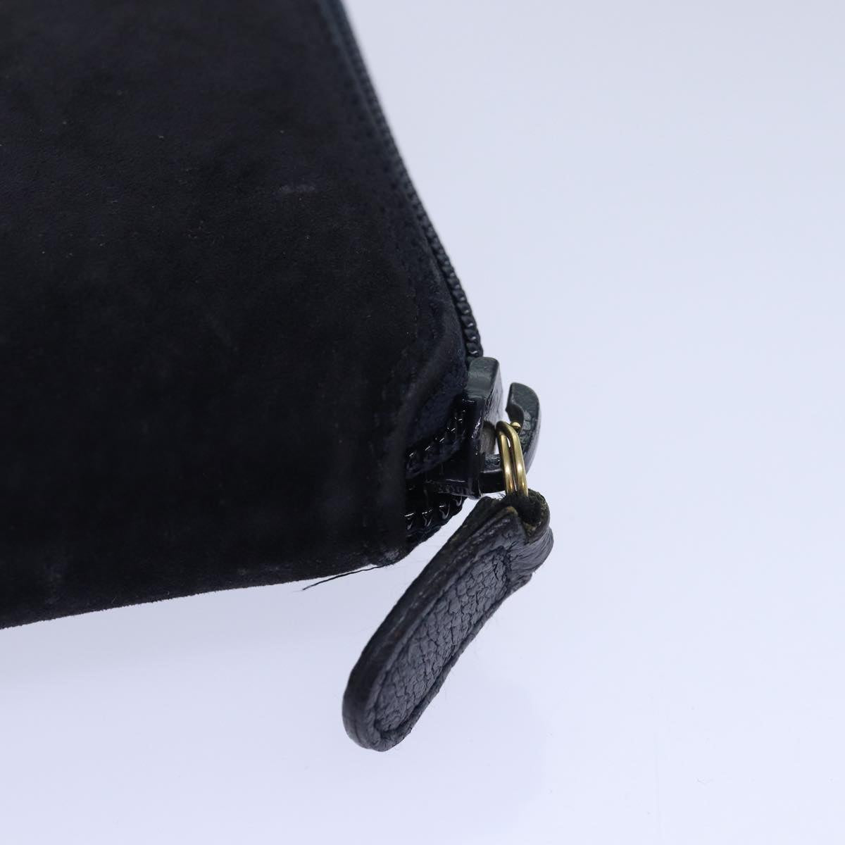 GUCCI Bamboo Wallet Suede 2way Navy 039 1998 0700 80565