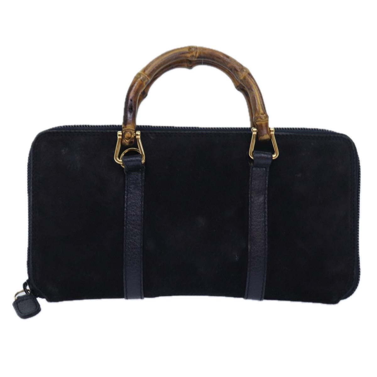 GUCCI Bamboo Wallet Suede 2way Navy 039 1998 0700 80565