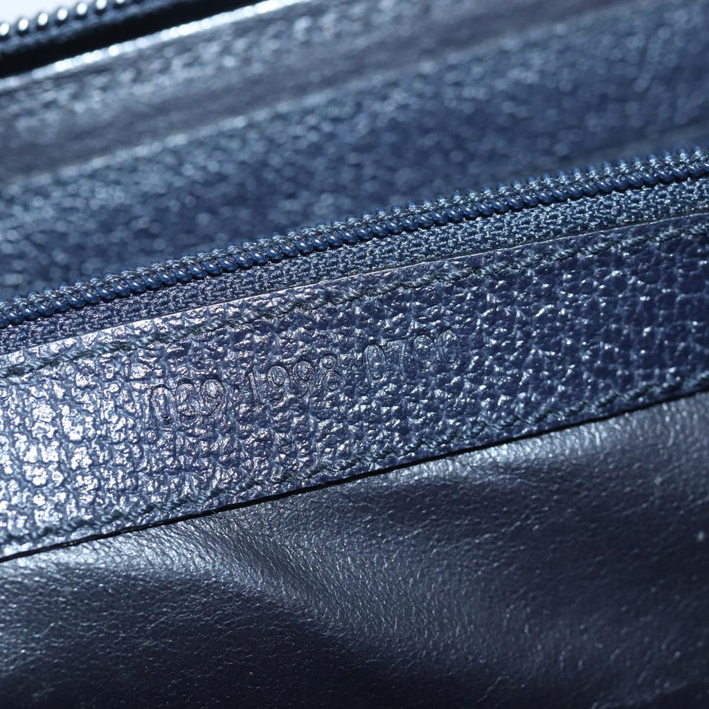 GUCCI Bamboo Wallet Suede 2way Navy 039 1998 0700 80565