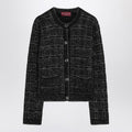 GUCCI Checked Design Wool and Lamé Cardigan