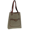 GUCCI GG Supreme Web Sherry Line Tote Bag PVC Beige 002 090 6487 80597