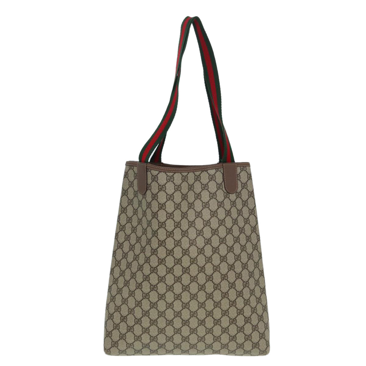 GUCCI GG Supreme Web Sherry Line Tote Bag PVC Beige 002 090 6487 80597