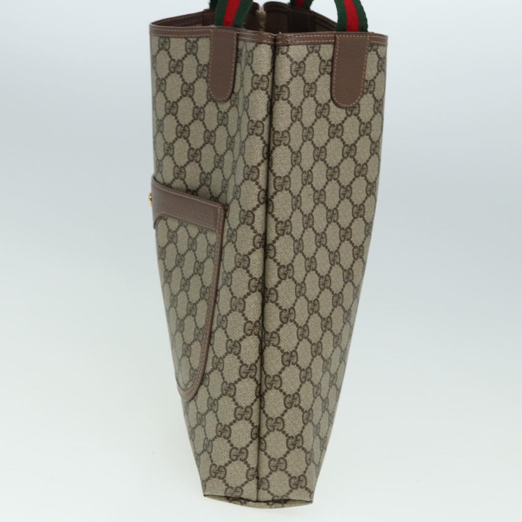 GUCCI GG Supreme Web Sherry Line Tote Bag PVC Beige 002 090 6487 80597