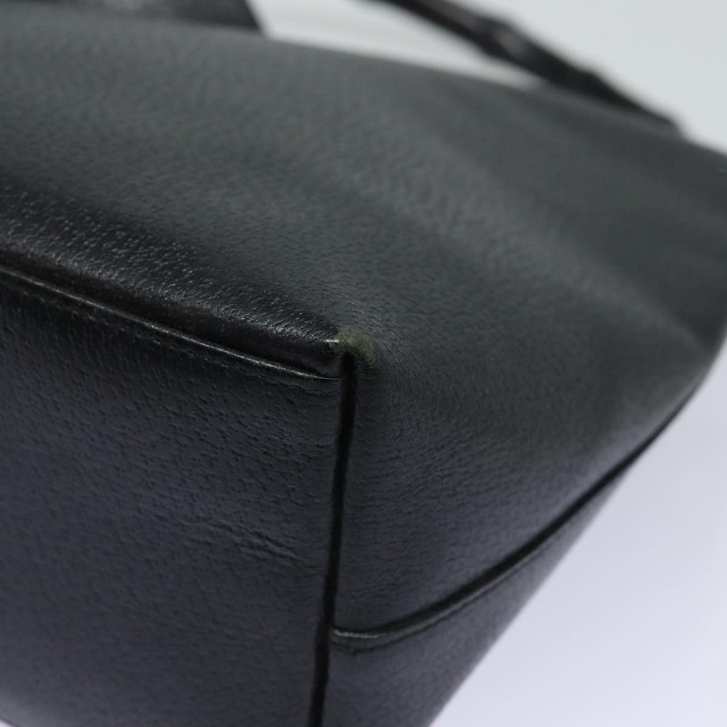 GUCCI Bamboo Hand Bag Leather Black 001 1880 80601