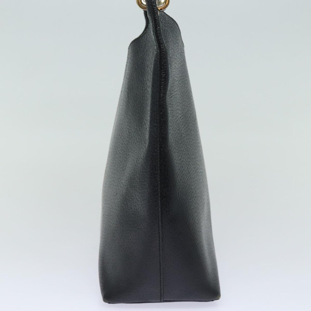 GUCCI Bamboo Hand Bag Leather Black 001 1880 80601