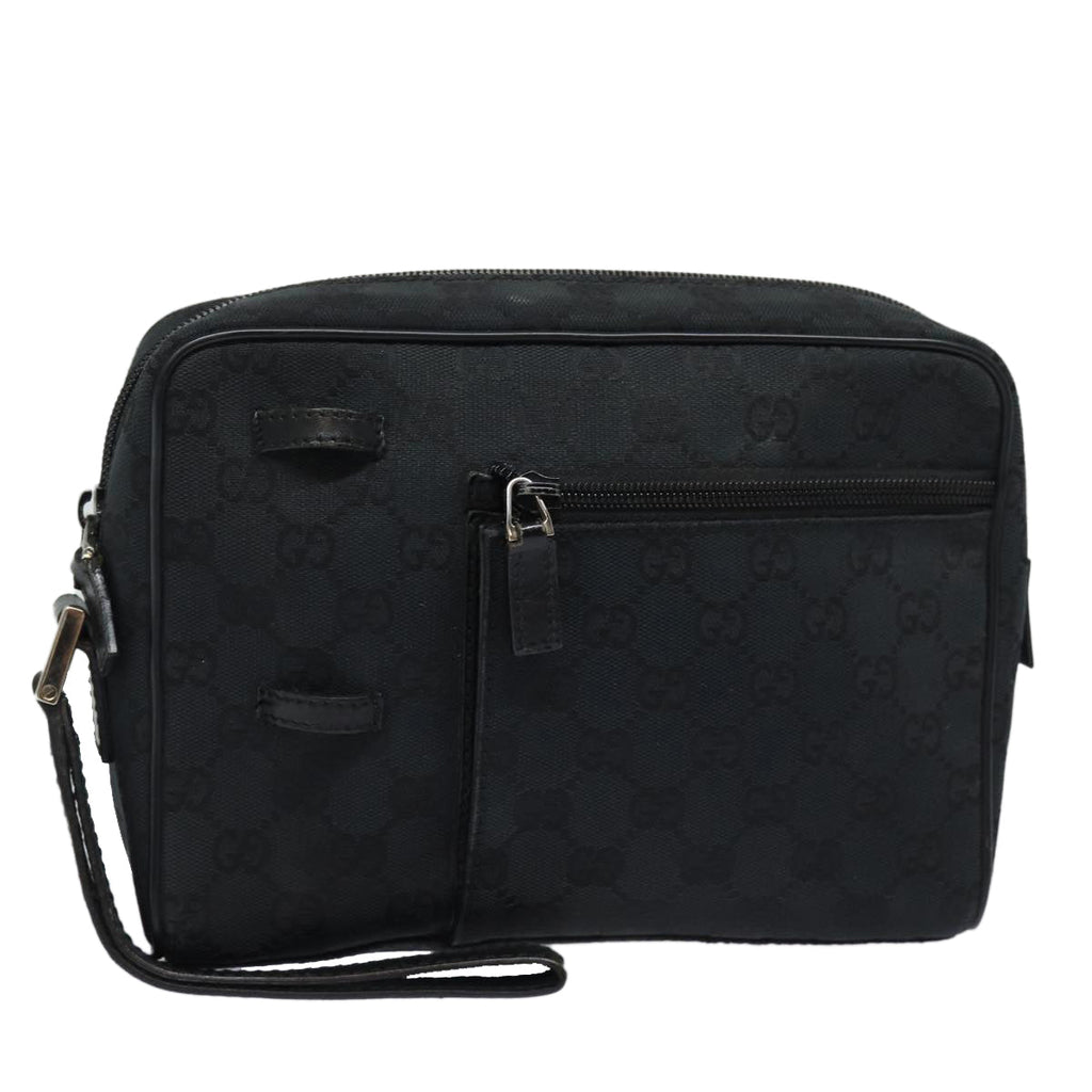 GUCCI GG Canvas Clutch Bag Black 018 1616 80604