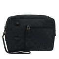 GUCCI GG Canvas Clutch Bag Black 018 1616 80604