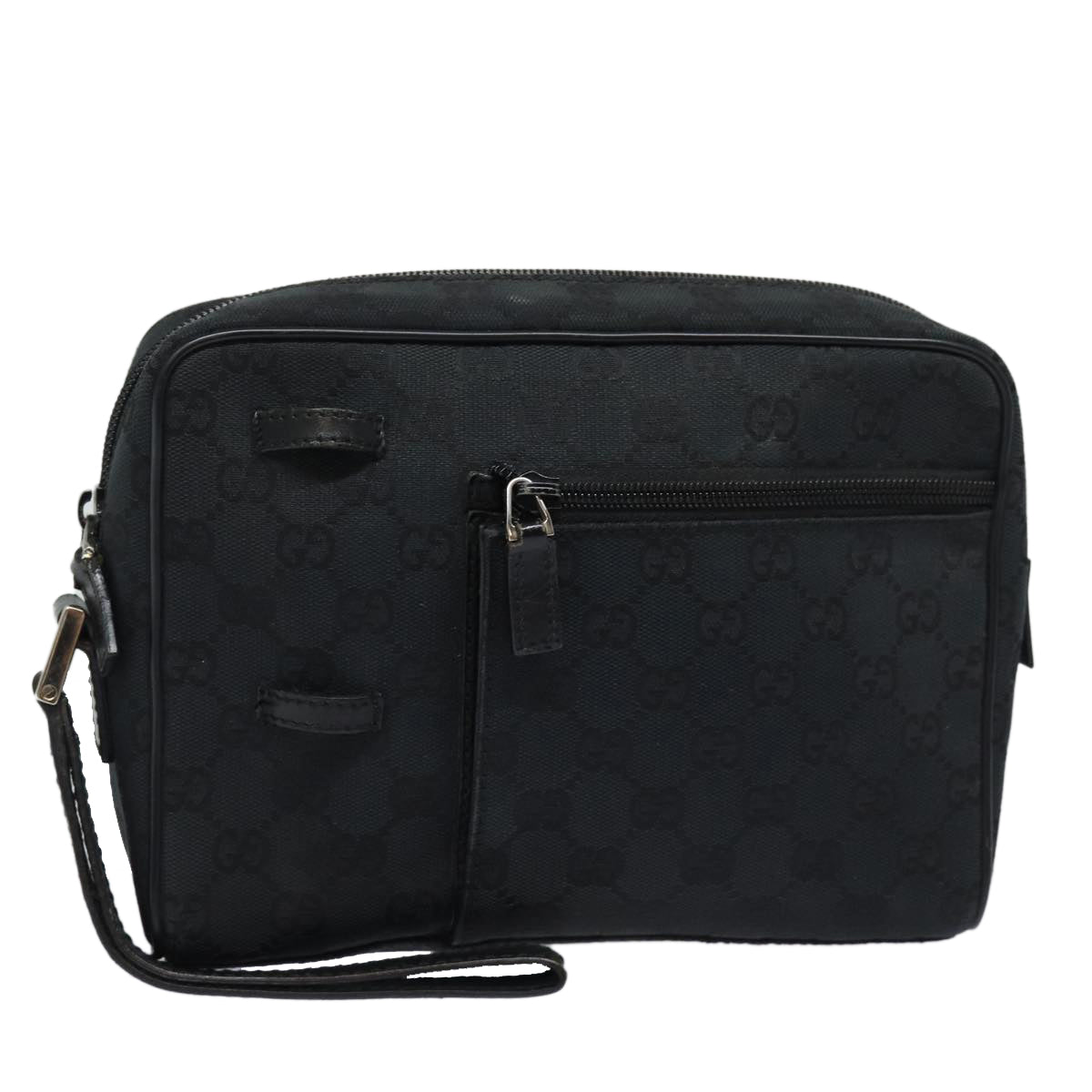 GUCCI GG Canvas Clutch Bag Black 018 1616 80604