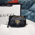 gg Marmont Matelassé Mini Bag Black Matelassé Chevron With A Heart For Women 9in/22cm gg 446744 DTDIT 1000