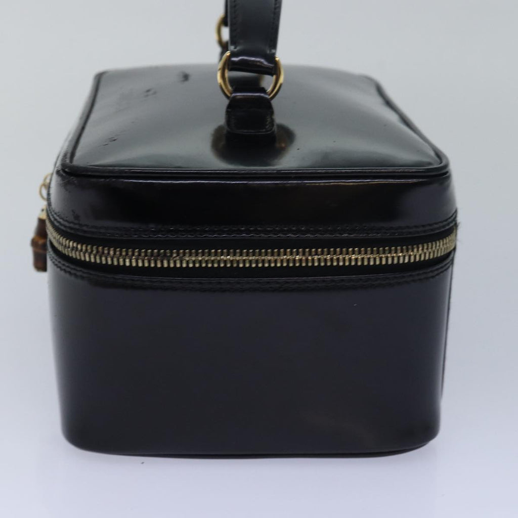 GUCCI Vanity Cosmetic Pouch Patent leather Black 032 1956 0150 80625