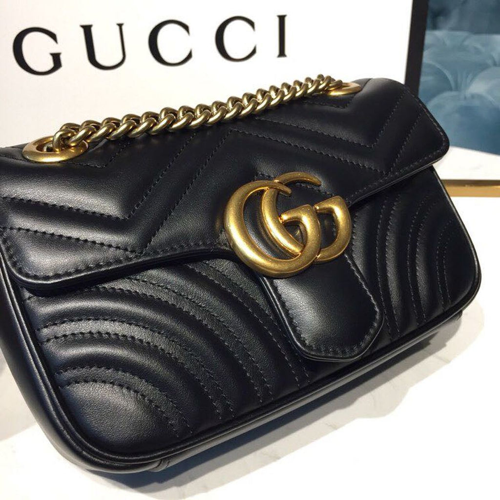 Glami Marmont MatelassÃƒÂ© Mini Bag Black MatelassÃƒÂ© Chevron With A Heart For Women 8.5in/22cm Glami  446744 DTGLAMIT 1000