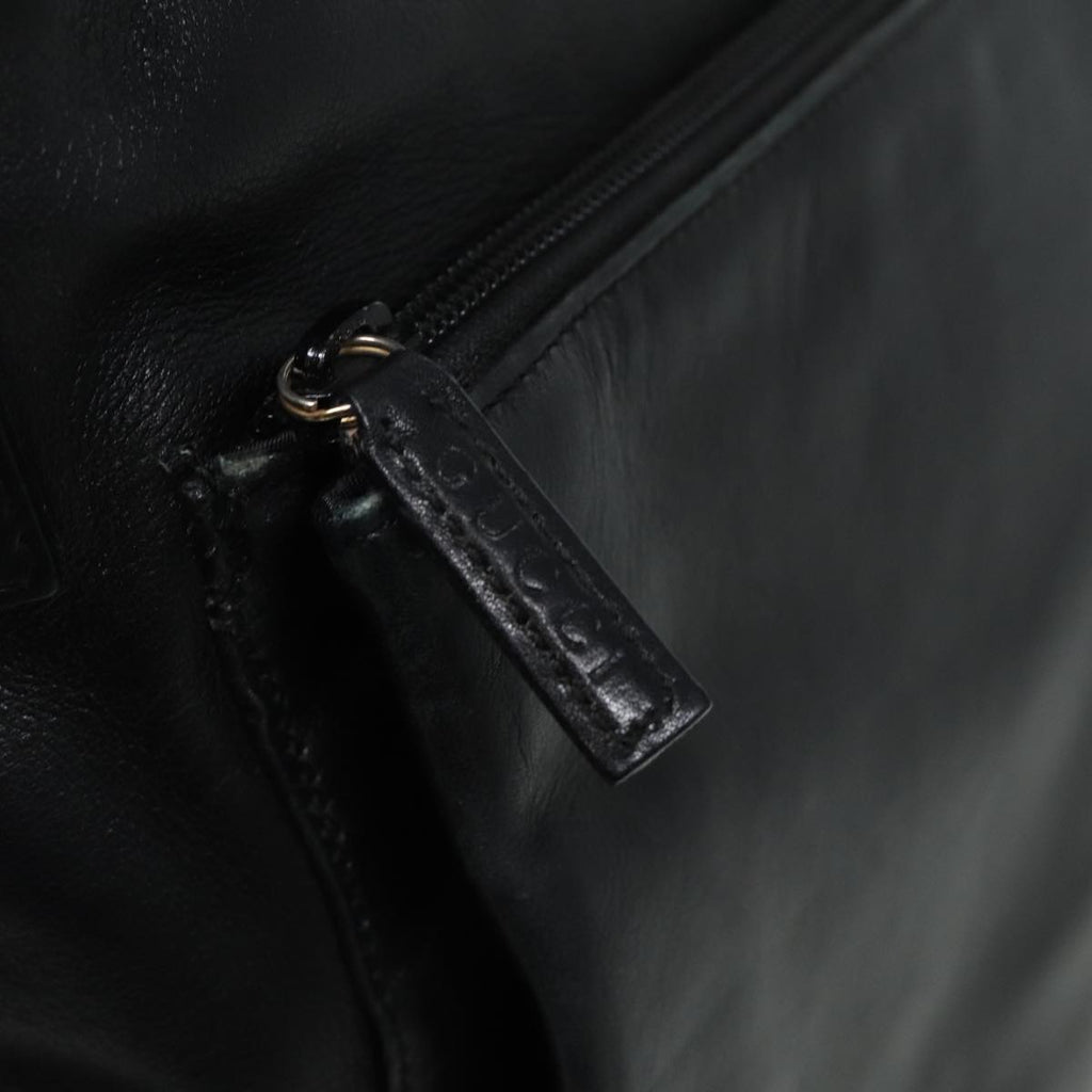 GUCCI Bamboo Hand Bag 2way Black 80627