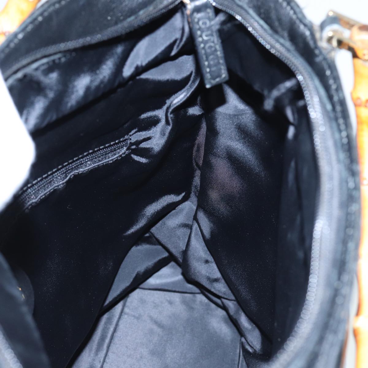 GUCCI Bamboo Hand Bag 2way Black 80627