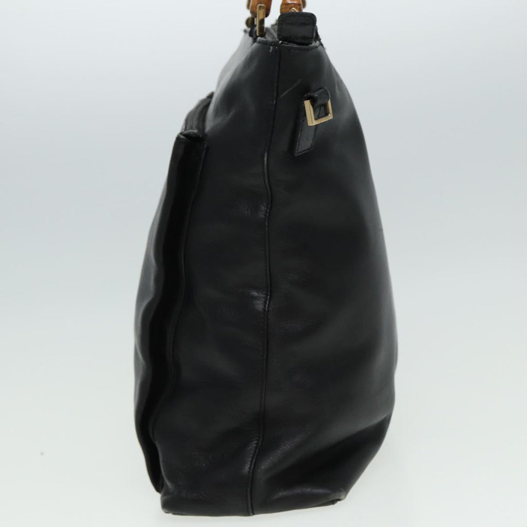 GUCCI Bamboo Hand Bag 2way Black 80627