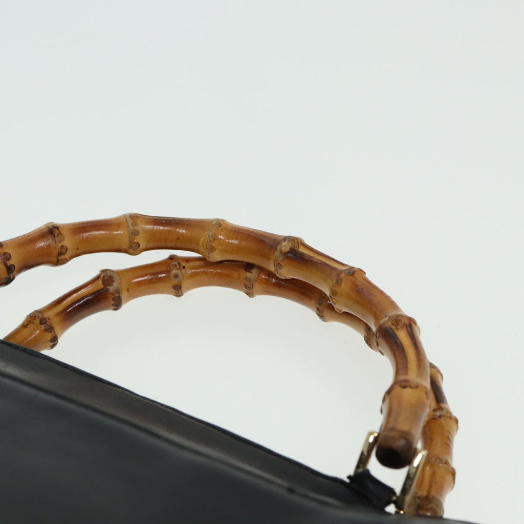 GUCCI Bamboo Hand Bag 2way Black 80627