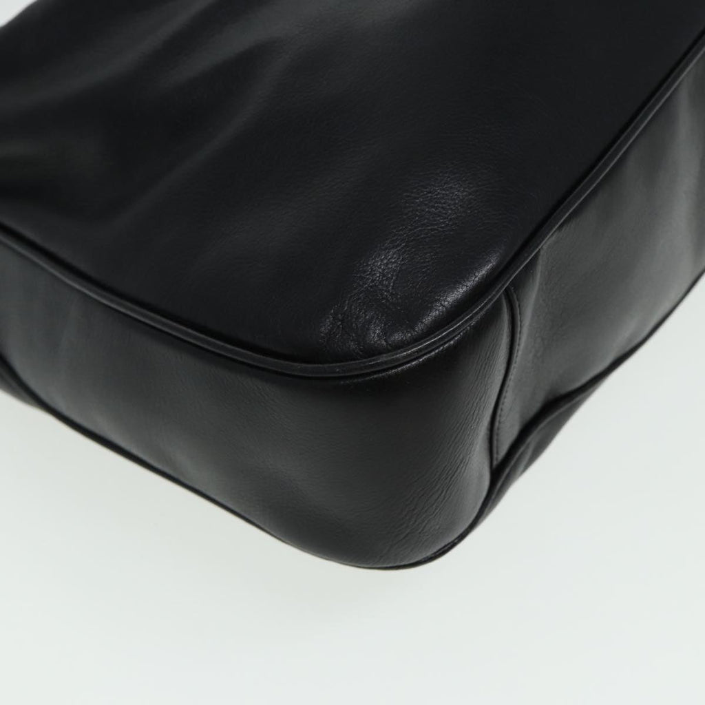 GUCCI Bamboo Hand Bag Leather Black 80628