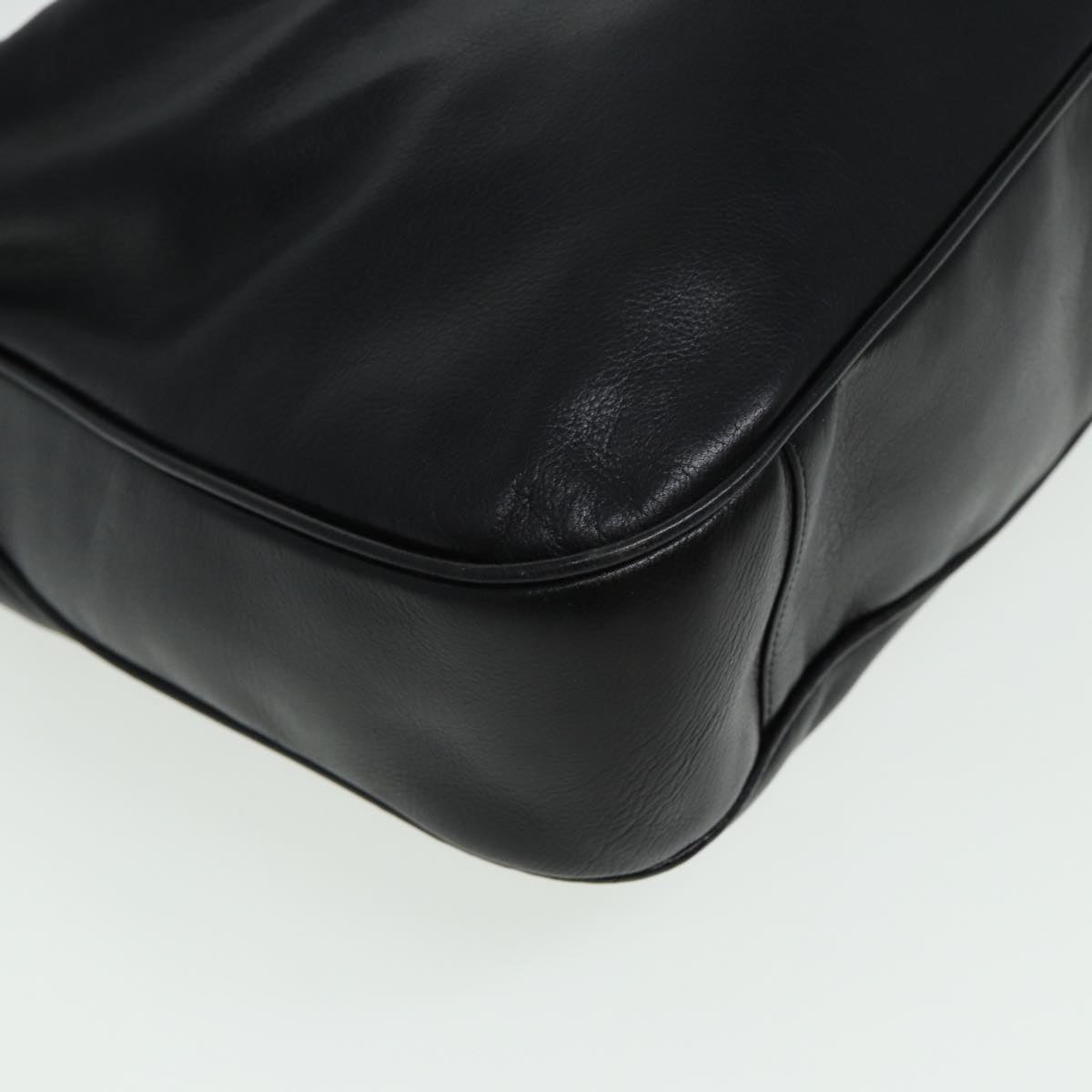 GUCCI Bamboo Hand Bag Leather Black 80628