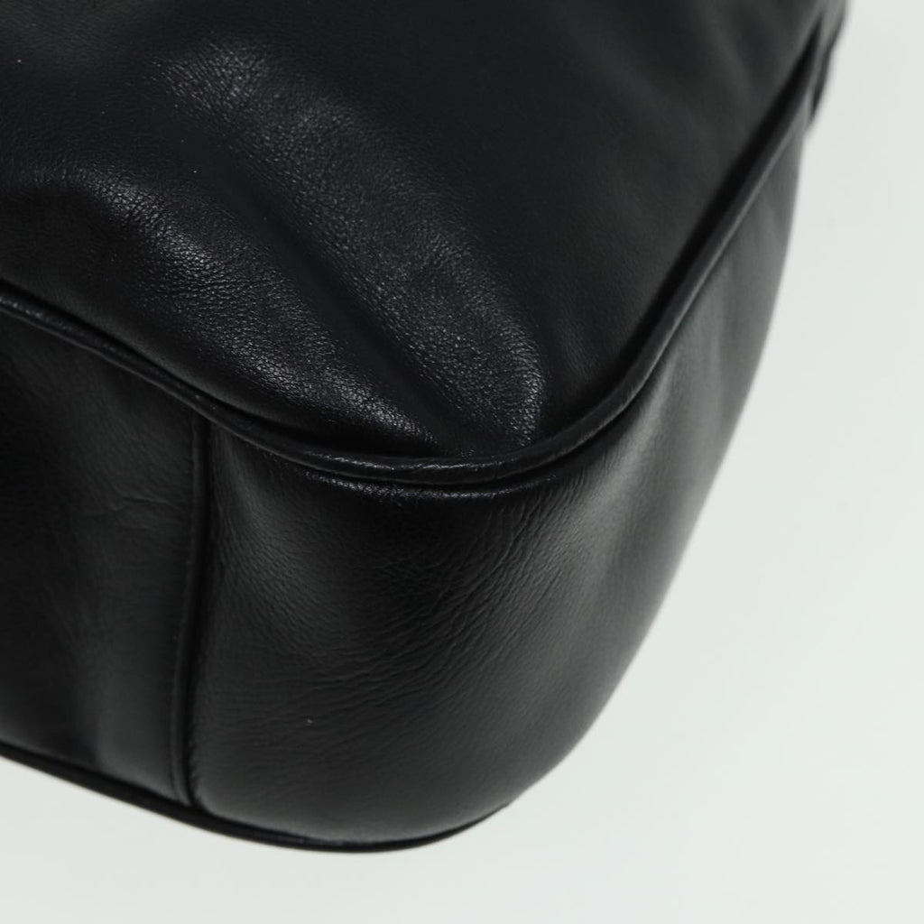 GUCCI Bamboo Hand Bag Leather Black 80628